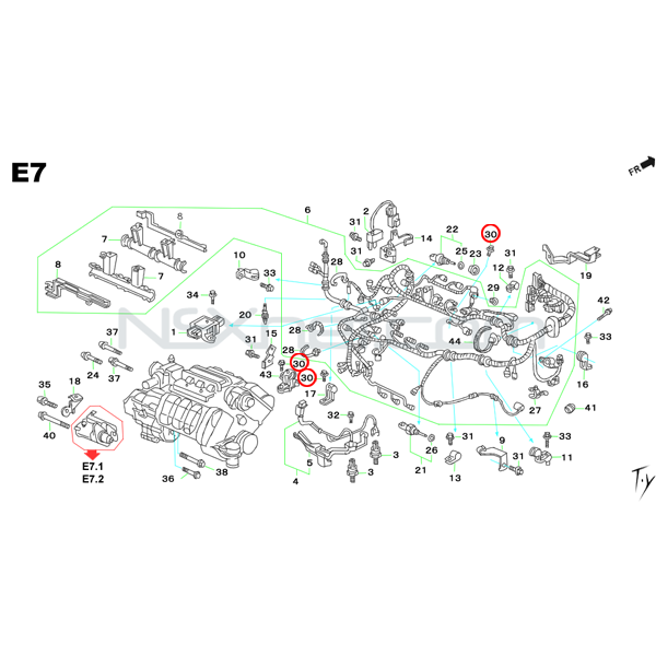 ボルト,フランジ 6X10/NSXR